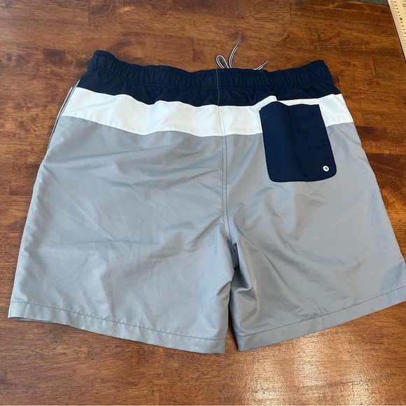 Men’s Speedo gray navy striped swim trunks size XXL - Picture 6 of 9